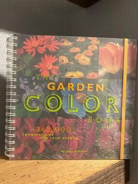 The Garden Color Book - Floral Cover with Yellow Accent Elastic